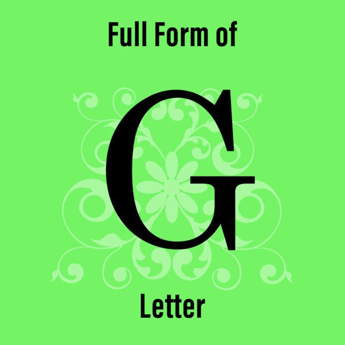 g letter full form