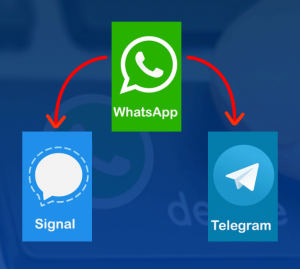 whatsapp to telegram and signal app