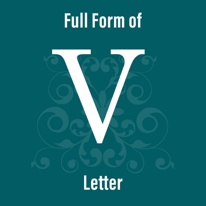 V alphabet full form in hindi