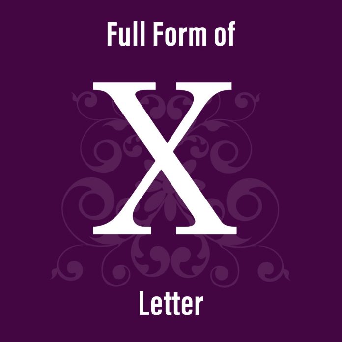 X alphabet full form in hindi